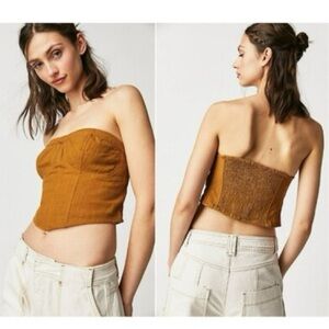 Women's Strapless Tan Top